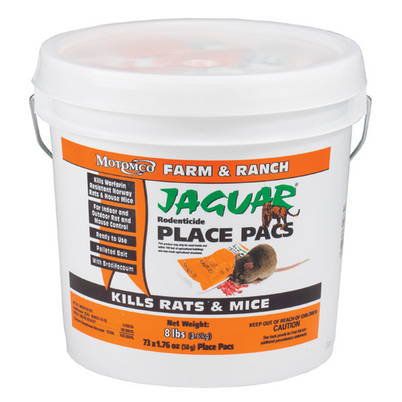 JAGUAR PLACE PACS KILLS RATS & MICE 73 COUNT (10 lbs)