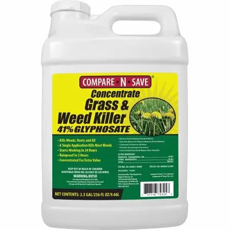 Compare-N-Save Grass And Weed Killer 41% Glyphosate 2.5 Gal (2.5 Gallon)