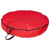 Artificial Wreath Storage Bag, Red Polyester, 30-In.