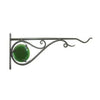 Hanging Plant Bracket, Stained Glass, Black, 15-In.