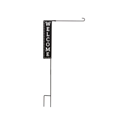 Evergreen Welcome Garden Flag Stand