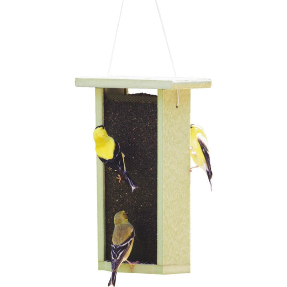 Bird's Choice Green Solutions 10-3/16 In. 1-1/2 Qt. Capacity Green Finch Thistle Feeder