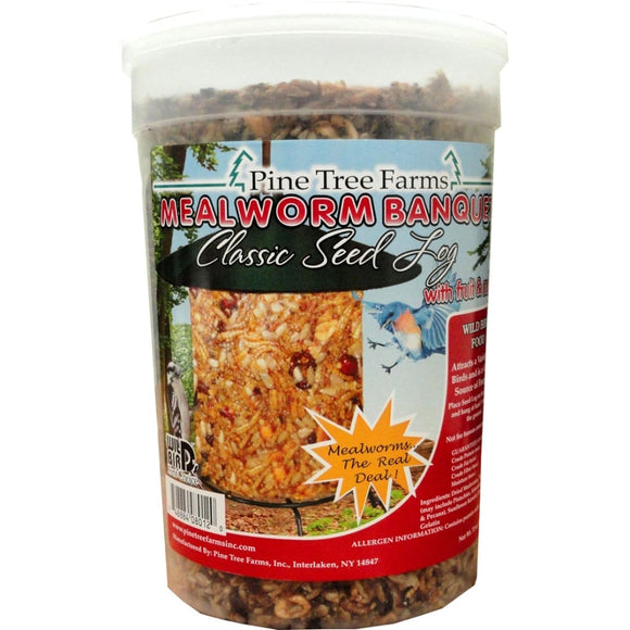 Pine Tree Farms Mealworm Banquet Classic Seed Log (28 oz.)