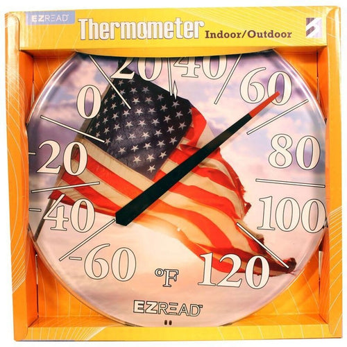 EZREAD DIAL THERMOMETER AMERICAN FLAG (12.5 INCH, AMERICAN FLAG)