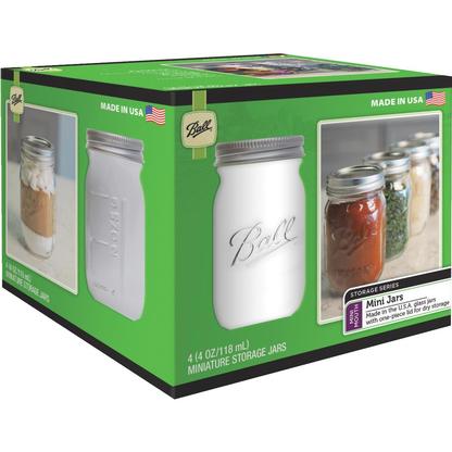 Ball 4 Oz. Miniature Glass Storage Jar (4 Pack)